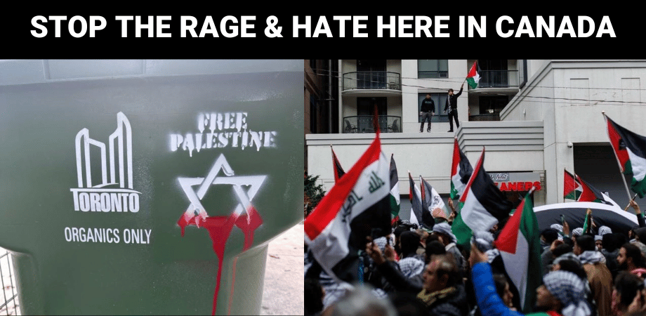 Pro-Hamas protest and anti-Jewish hate.